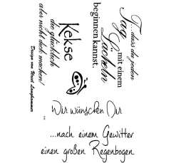 Clear Stempel-Set "Wir wünschen Dir"