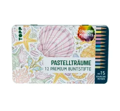 Colorful Moments Designdose mit Buntstiften - Pastellträume