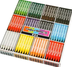 Colortime Wachsmalkreide, 12 Farben à 24 St.