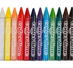 Colortime Wachsmalkreide, 12 Farben à 24 St.