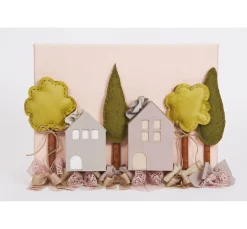 3D Holzhäuschen, 3er-Set