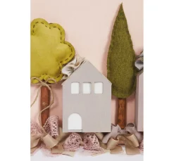 3D Holzhäuschen, 3er-Set