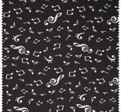 Dekostoff Leinenoptik "Musiknoten"