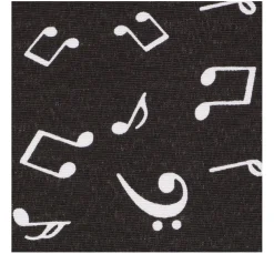 Dekostoff Leinenoptik "Musiknoten"