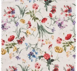 Dekostoff Leinenoptik "Sommerblumen"