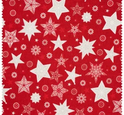 Dekostoff Leinenoptik "Sterne"