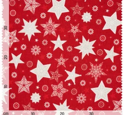 Dekostoff Leinenoptik "Sterne"