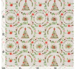 Dekostoff Leinenoptik "Weihnachtsbaum"