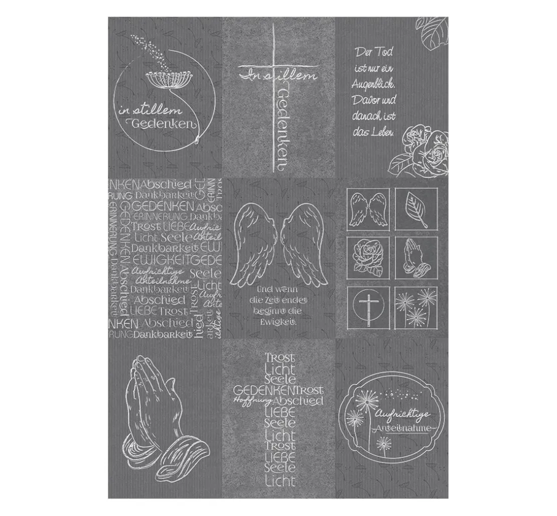 Designkarton "Aufrichtige Anteilnahme"