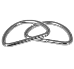 D-Halbrundringe, 2 Stück, 40 mm