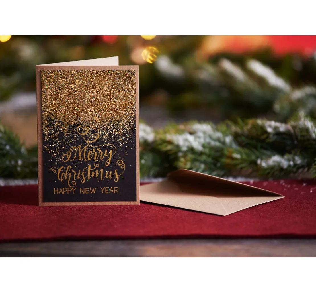 Doppelkarten mit Umschlägen "Kraftpapier", DIN A6, 50 Stück