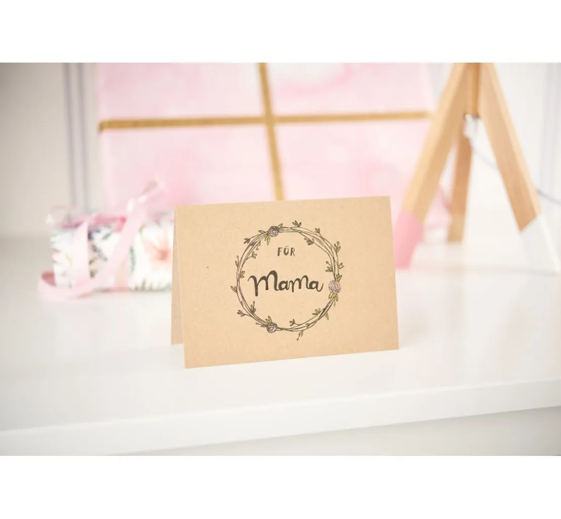 Doppelkarten mit Umschlägen "Kraftpapier", DIN A6, 50 Stück