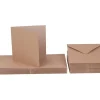 Doppelkarten mit Umschlägen "Kraftpapier", 12,5 x 12,5 cm, 50 Stück