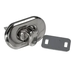 Drehverschluss für Taschen, silberfarbig