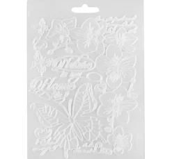 3D-Texturform "Orchidee & Schmetterling"