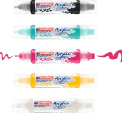 edding 5400 Acrylic "Acryl 3D - Basic", Double Liner, 5er-Set