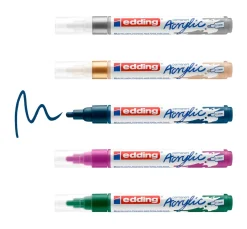 edding 5100 Acrylic "Acrylmarker - Festlich", Mittel, 5er-Set