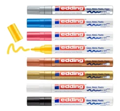 edding 750 Glanzlack-Marker Metallic/Pastell, 8er-Set