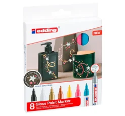 edding 750 Glanzlack-Marker Metallic/Pastell, 8er-Set