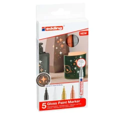 edding 751 Glanzlack-Marker Metallic, 5er-Set