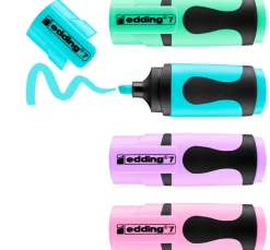 edding 7 "Mini-Textmarker" Pastell Set