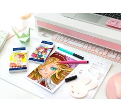 Faber-Castell Pitt Artist Pen Manga Shôjo Set, 6 Stifte