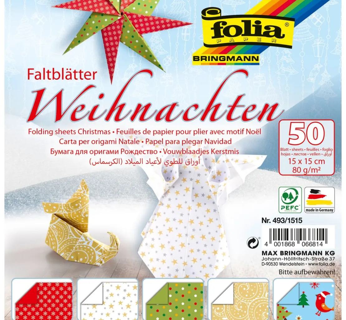 Faltblätter "Weihnachten", gemustert