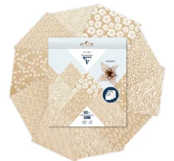 Faltpapier-Sortiment "Kraftpapier Floral"