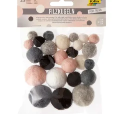 Filzkugeln, 25 Stück