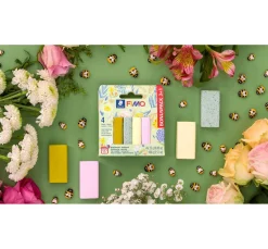 FIMO soft Materialpackung "Pastell and Botanical", 4 Farben