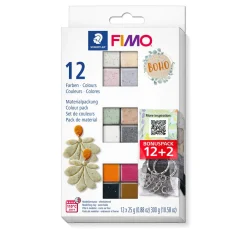 FIMO soft Materialpackung "Boho Effect", 12 Farben