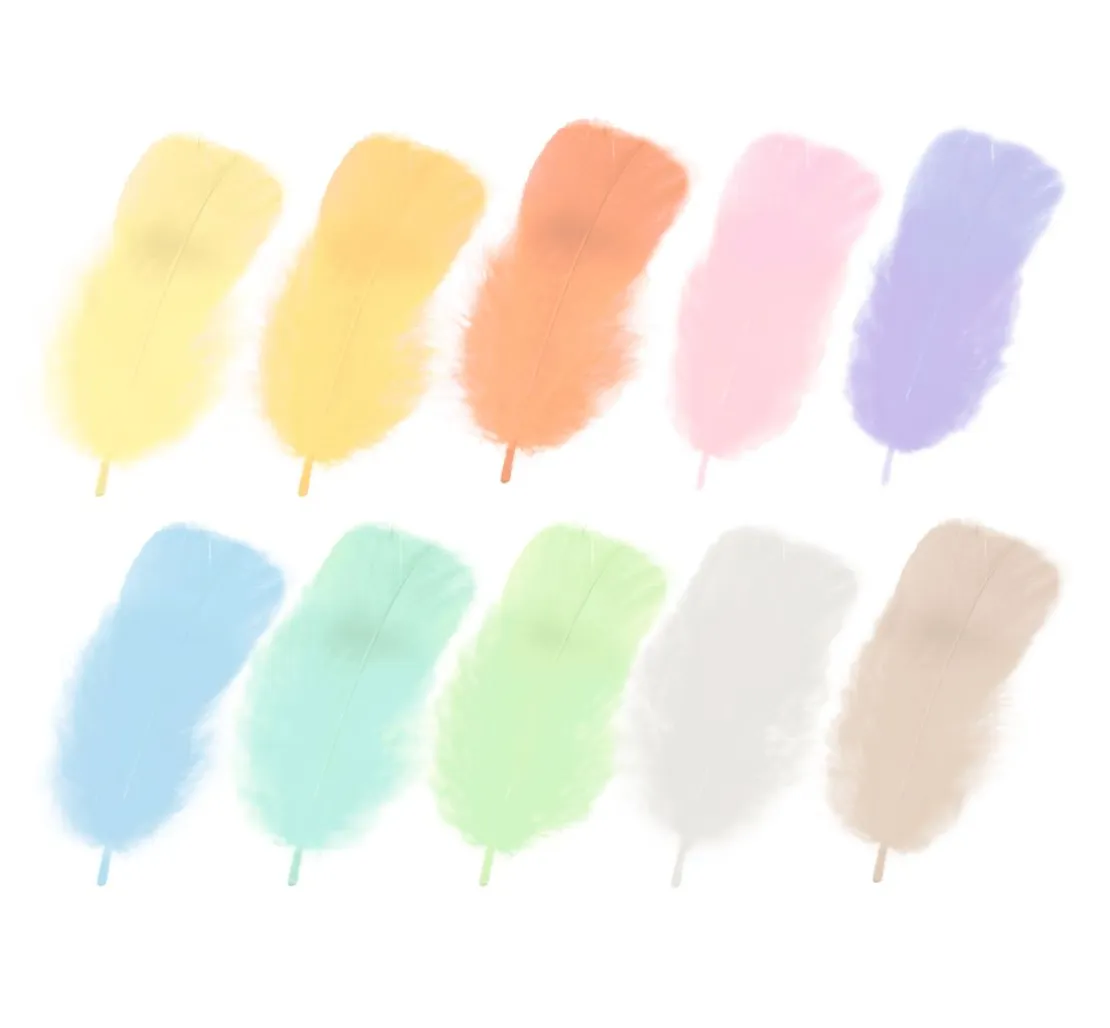 Flauschfedern-Mix "Pastell"