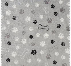 Fleece-Stoff "Pfoten und Knochen"