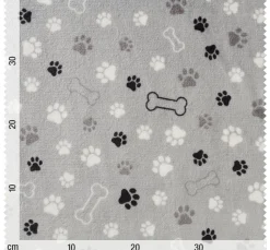 Fleece-Stoff "Pfoten und Knochen"