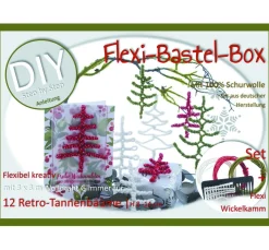Flexi-Bastel-Box für 12 Retro-Tannenbäume
