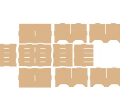 Flexio "Stempelkissen-Box", 10 Fächer