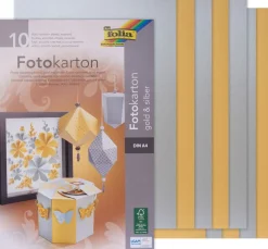Fotokarton-Block Gold/Silber matt, DIN A4