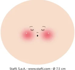 Gesicht auf Trikotstoff "Marty"