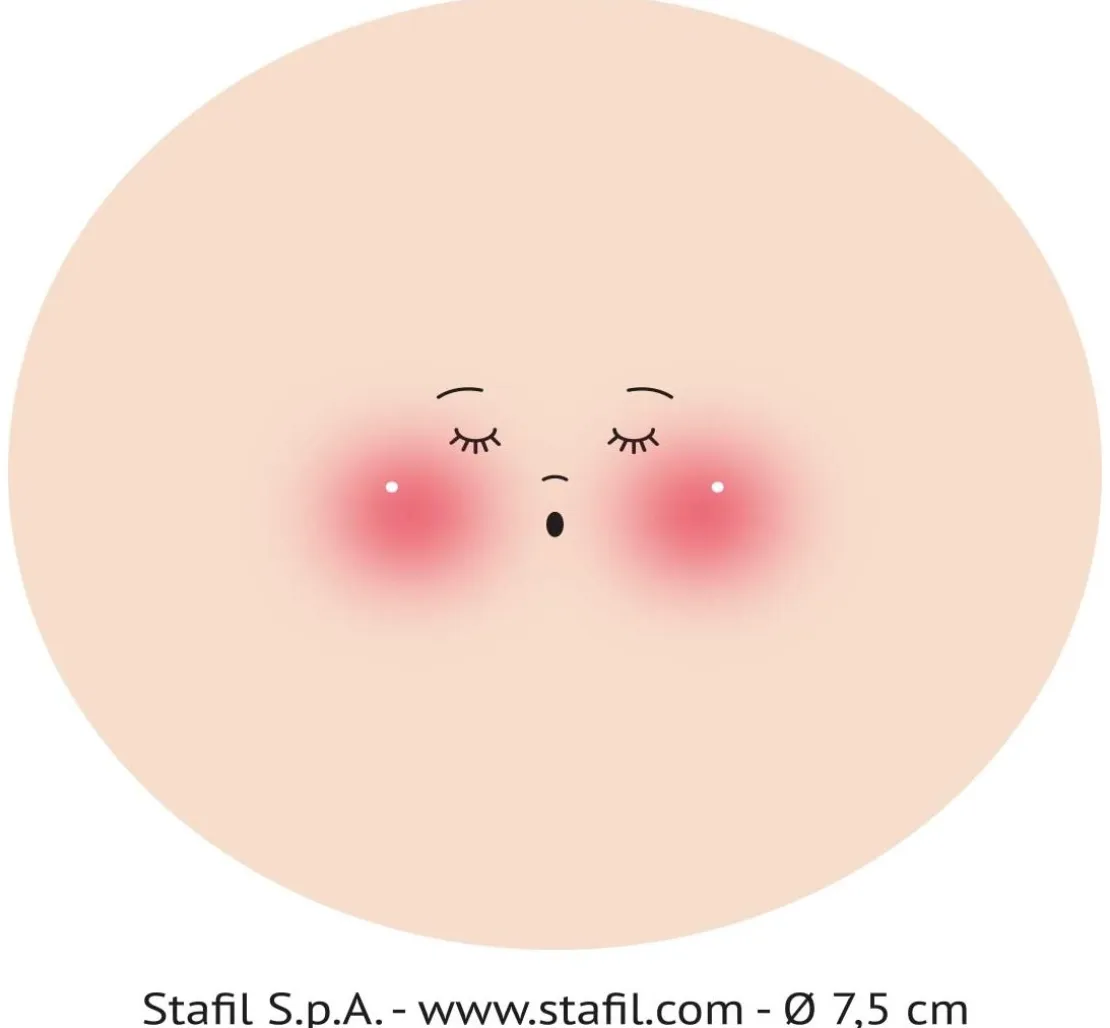 Gesicht auf Trikotstoff "Marty"