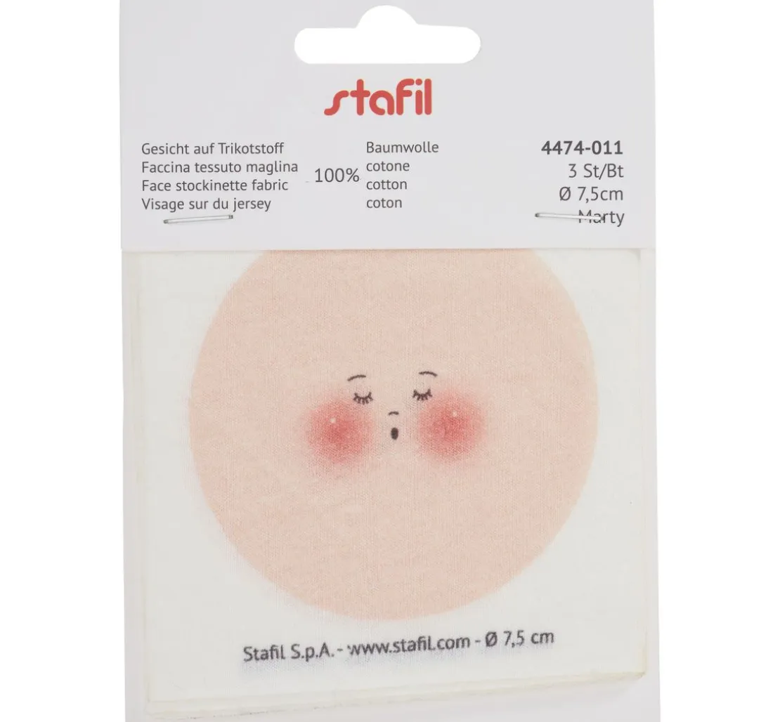 Gesicht auf Trikotstoff "Marty"