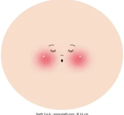 Gesicht auf Trikotstoff