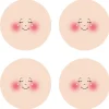 Gesichter auf Trikotstoff "Lisa", Ø 4 cm