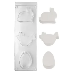 Gießform "Huhn, Hase, Ei"