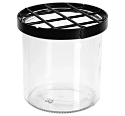 Glasvase mit Steckgitter
