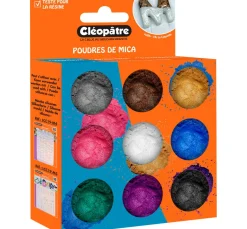 Glimmerpuder Farbset, 9 Tiegel