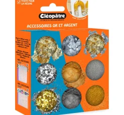 Gold Silber Partikelmix, 9 Tiegel