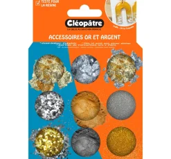 Gold Silber Partikelmix, 9 Tiegel