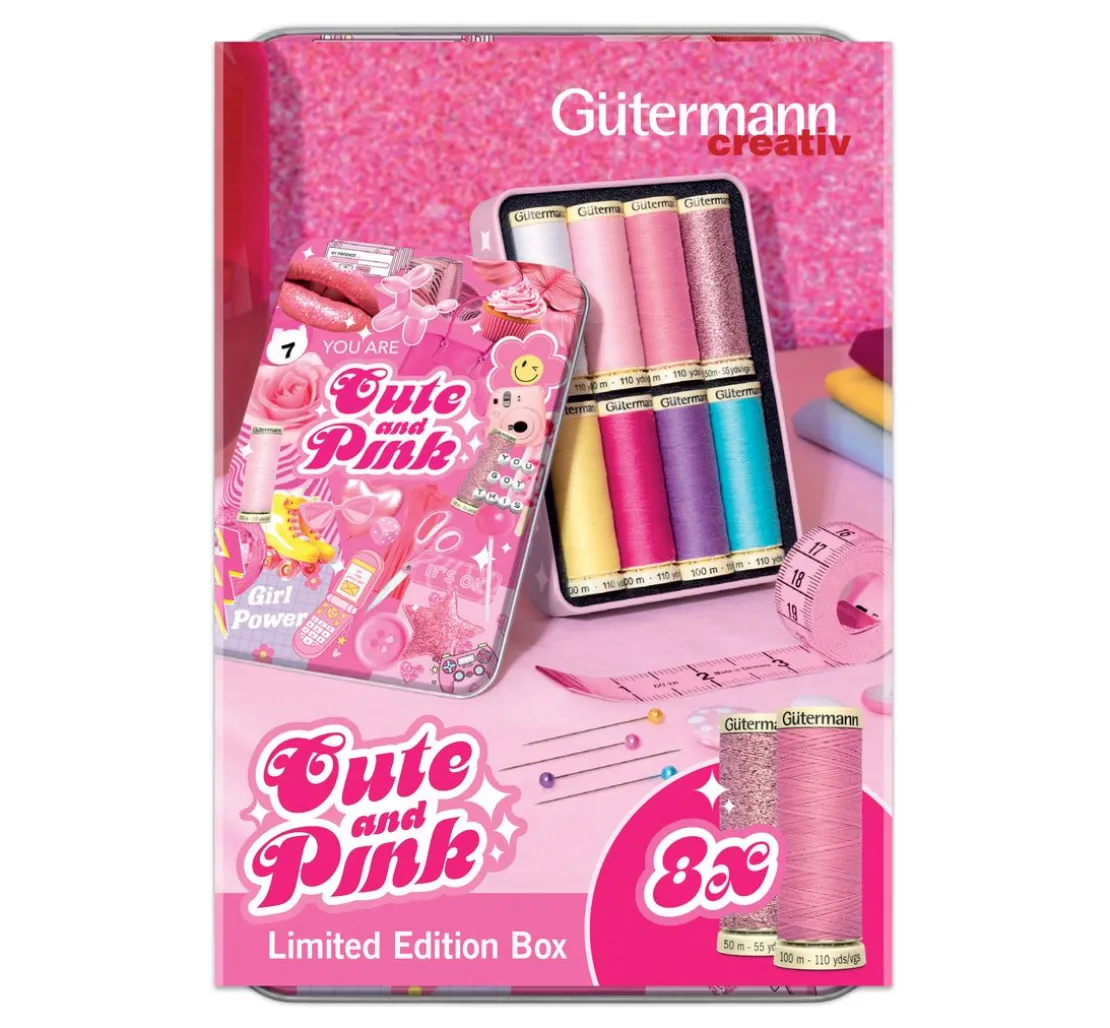 Gütermann Cute and Pink-Box, 8 Spulen