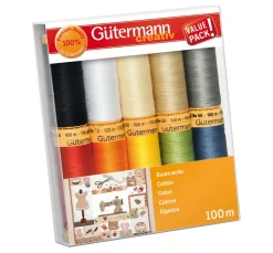 Gütermann Nähfaden-Set Baumwolle, 10 Spulen