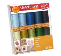 Gütermann Nähfaden-Set Baumwolle, 10 Spulen